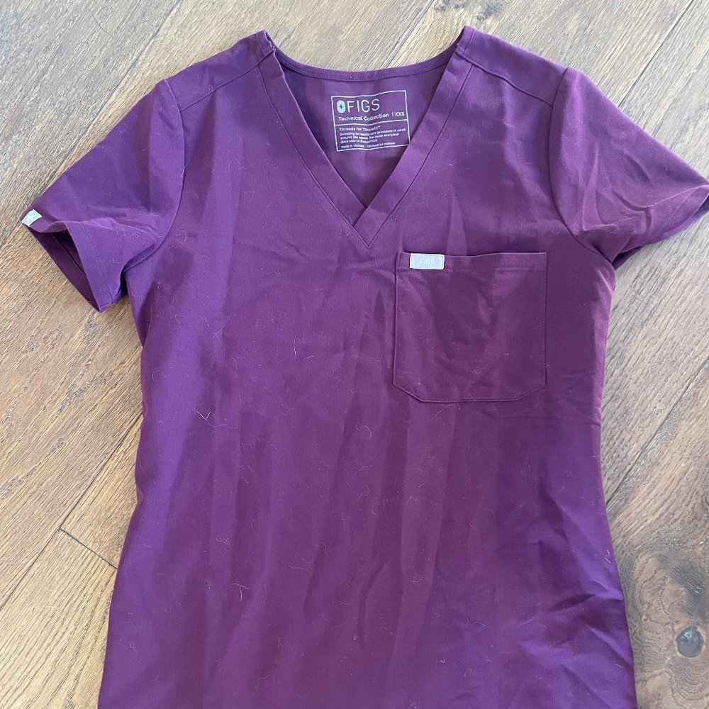 Catarina 1 pocket top - Deep purple - XXS